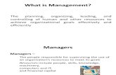 Management Functions, Planning
