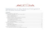 Act-SA Submission - ICT Green Paper