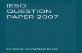 IESO Question Paper 2007