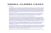 Small Claims Cases report