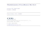 Maintenance Excellence Review