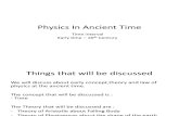 Physics in Ancient Time