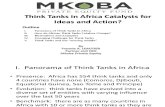 Roles of think Tanks in Africa