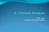 FDSC 4763 Ch 9 - Protein Analysis