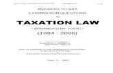 1994-2006 Bar Exam Question in Taxation