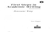 First Steps - Answer Key