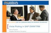 3704 Voice Picking in a Decentral Warehouse Management and Task and Resource Management Environment