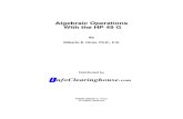 Algebraic Operations With the HP 49 G