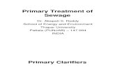 Sewage Treatment: Primary Treatment