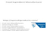 Food Ingredient Manufacturer  in india