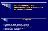 Quantitative Research Design and Methods