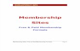 Membership Sites: Free & Paid Membership Formats