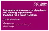Chemicals and Hearing Impairment