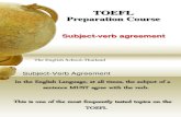Subject and Verb Agreements