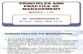 Module 01 administration v/s management