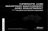 Operate and Maintain Machinery and Equipment Book 1