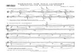Variants for Solo Clarinet - William O Smith