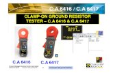 Earth Clamp Tester 6416 6417 Technical Presentation