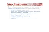 CWA Newsletter, Thursday, December 19, 2013