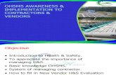 Ohsms Awareness & Implementation for Contractors