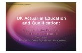 UK Actuarial Education & Qualification