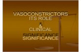 Vasoconstrictors Its Role