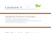 Lecture 4 Handling Runtime Changes and Intents