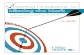 Meeting Compliance, Missing the Mark: Full Report from The Campaign for College Opportunity, November, 2012