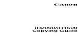 Canon IR1600 Copy Guide