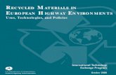 Recycled Materilals in European Highway Environments