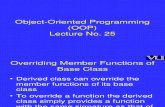 Object Oriented Programming (OOP) - CS304 Power Point Slides Lecture 25