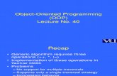 Object Oriented Programming (OOP) - CS304 Power Point Slides Lecture 40