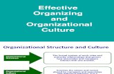 Effective Organizing & Org.culture