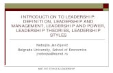Leadership Introduction