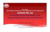 Lecture No. 04_Portfolio Diversification and Supporting Financial Institutions