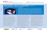 Binocular Vision Anomalies Part 1