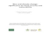 Rice and climate change: significance for food security and vulnerability (DPS49)