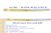 Acid-base Balance Report
