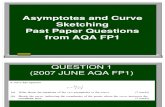 Asymptotes and Curve Sketching Past Paper Qus