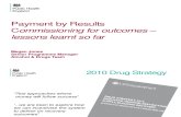 Payment by Results - Commissioning for outcomes