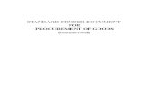 Standard Tender Document for Procurement of Goods