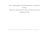Standard Tender Document for Procurement of Insurance Services