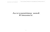 Accounting and finanace