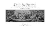 Faith Greater Than Obedience