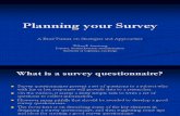 Planning Your Survey