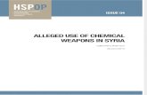 ALLEGED USE OF CHEMICAL WEAPONS IN SYRIA