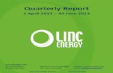 LNC - August 1 2013 - Quarterly Activities Report