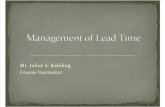 Managing Lead Times