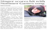 Singer scores hit with Summer Games song (Timaru Herald; 2013.08.23)