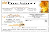 The Proclaimer - Fall 2013